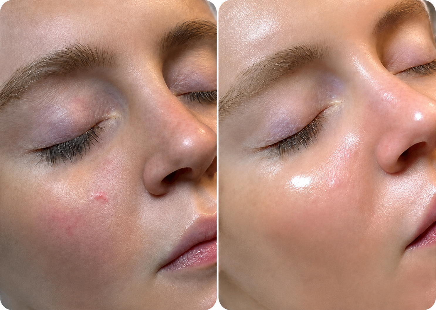 Skin hydration before and after