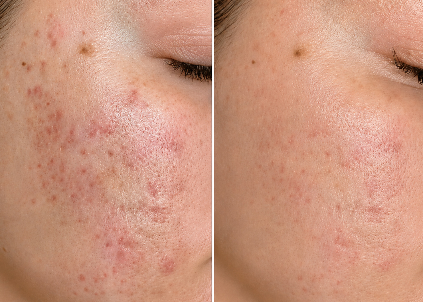 RF Microneedling before and after