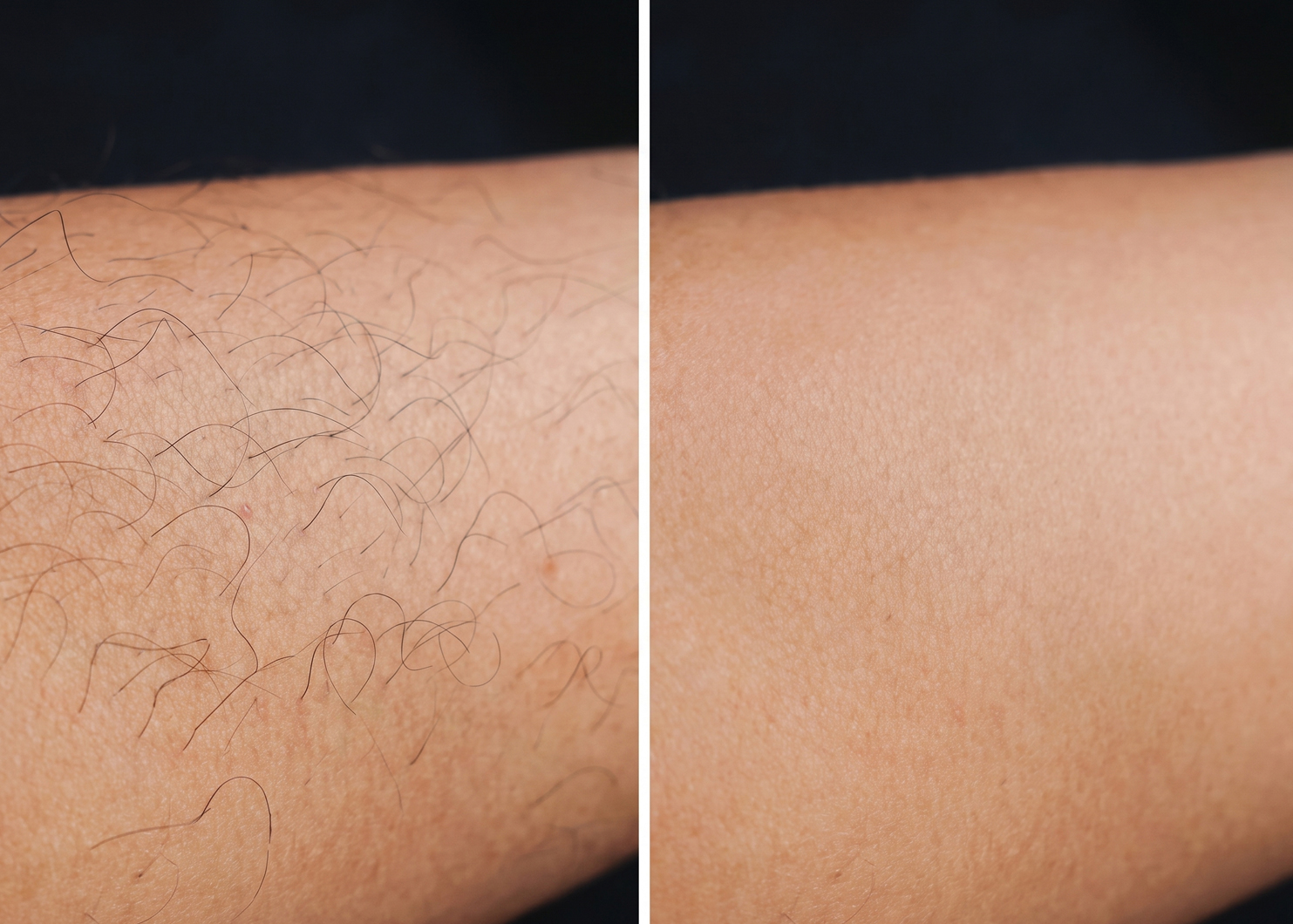 Professional waxing hair removal results